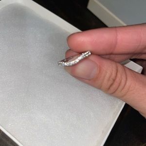 14k White Gold Wedding Band